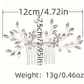 abordables Hair Styling Accessories-Crystal Flower Bridal Hair Comb, Silver Accents, Wedding Hair Comb, Bridal Comb, Hair Comb For Wedding, Bridal Hair Piece, Hair Accessories