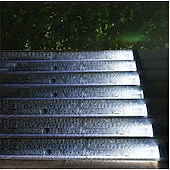 abordables Éclairage paysager-Lampe de marche solaire étanche IP67 pour l&#039;extérieur, éclairage d&#039;escalier extérieur, conception de lentilles LED, lumière d&#039;escalier antivol super brillante, éclairage de décoration pour jardin,