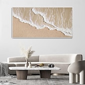 abordables Peintures paysages-peinture à l&#039;huile peinte à la main peintures de mer texturées chaudes faites à la main art océanique moderne peinture sur toile abstraite oeuvre personnalisée cadeaux personnalisés art wabi sabi