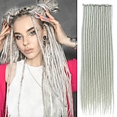 economico Capelli all&#039;uncinetto-paraglame 24 pollici ombre miele biondo estensioni dreadlock dreadlocks intrecciati sintetici single ended estensioni dreadlock falsi per le donne
