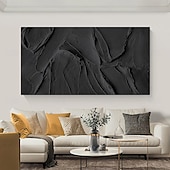 preiswerte Abstrakte Gemälde-Handgemaltes 3D-Gemälde in Schwarz, abstraktes Gemälde, handgefertigt, 3D-Gemälde in Schwarz, strukturiertes Gemälde in Schwarz, minimalistisches 3D-Gemälde, großes schwarzes abstraktes Gemälde,