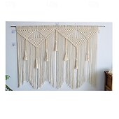 levne Nástěnné tapiserie-macrame závěs na zeď macrame záclonový závěs na okenní dveře boho macrame nástěnný gobelínový dekor se střapcem