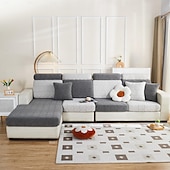 billiga Överdrag för soffa och armstöd-magiskt sofffodral stretch jacquard soffsits soffkudde överdrag, halkskyddande möbelskydd för sektions 1/2/3/4 sätesöverdrag, l form sofföverdrag, schäslongssoffa underöverdrag