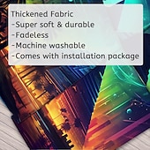 cheap Blacklight Tapestries-Blacklight Tapestry UV Reactive Glow in the Dark Glow Party Neon Egyptian Pyramid Psychedelic Trippy Misty Hanging Tapestry Wall Art Mural for Living Room Bedroom