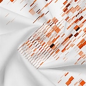voordelige Overhemden voor heren-Voor heren Geometrisch patroon Geometrie Bedrukte overhemden Korte mouw Zakelijk informeel Buiten Straat Draag naar het werk Zomer Strijkijzer Afdrukken Button-omlaag Wit blauw Oranje