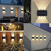 halpa Ulkotilojen seinävalaisimet-2/4/6 kpl aurinkoenergian vedenpitävät seinävalaisimet, ulkona 6led kansivalot, pihojen, katujen, aitojen, autotallien, puutarhojen, portaiden, aitavalojen koristeluun