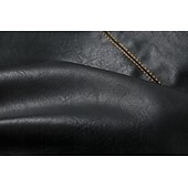 preiswerte Kunstlederjacke-Herren Kunstlederjacke Bikerjacke Vintage Lederjacke Straße Motorrad Thermowarm Tasche Frühling &amp; Herbst Einfarbig Streetwear Lässig Umlegekragen Regulär Kunstleder Schwarz Braun Jacken