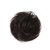 abordables Chignons-chignons Chignon Cheveux Synthétiques Pièce de cheveux Extension des cheveux Ondulé Boucle rebondissante Soirée du quotidien Usage quotidien Noir naturel #1B
