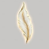 Недорогие Настенные светодиодные светильники-светодиодная лампа живопись смола прецизионная резьба живопись теплая лампа перо 3000k с дистанционным управлением с вилкой европейского стандарта картина на напольной панели минималистская фреска на крыльце диван фон настенная живопись ac220v