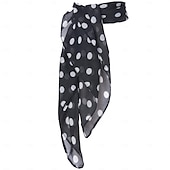 Недорогие Аксессуары и многое другое-Ретро винтажные наряды 1950-х годов рокабилли квадратный шифоновый шарф в горошек наряд для вечеринки повседневный стиль шарф для взрослых весна и лето