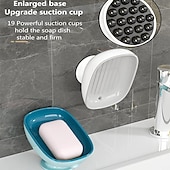 baratos Utensílios de Casa de Banho-Suporte de sabonete com drenagem automática para pia, suporte de sabonete com ventosa, suporte de sabonete para cozinha e banheira