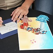 cheap Stickers-3D Pop Up Father&#039;s Day Card for Men Dad Husband Birthday Greeting Card for Dad Best Dad Ever Pop Up Card Fathers Day Card Greeting Card Happy Fathers Day Card for Dad from Daughter Son