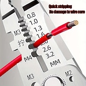 abordables Mejora familiar-Pelacables, alicates multifuncionales para cortar cables afilados con cerradura de metal, utilizados para reparación de electrodomésticos, reparación mecánica, corte de cables de electricista, engarzado, división, bobinado