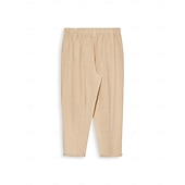 voordelige Vakantie-Voor heren Linnen broek Zomerbroek Strandbroeken Trekkoord Elastische taille Been met rits Effen Comfort Ademend Casual Dagelijks Feestdagen Modieus Klassieke Stijl Zwart Wit