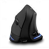 cheap Mice-ZELOTES F-35 Wireless 2.4GHz Rechargeable Vertical Mice 6 Buttons 2400 DPI Adjustable Ergonomic Optical Gaming Computer Mouse