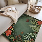 tanie Dywany obszarowe-zielony motyl roślin dywanik mata kuchenna antypoślizgowa olejoodporna mata podłogowa dywanik do salonu kryty mata na zewnątrz wystrój sypialni łazienka mata dywanik wejściowy wycieraczka do drzwi