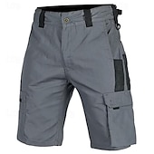 cheap Classic-Men&#039;s Tactical Shorts Cargo Shorts Shorts Buttons Multi Pocket Color Block Comfort Wearable Short Casual Daily Holiday Fashion Classic Black Green