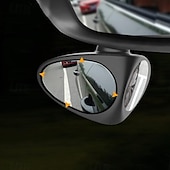 abordables Accesorios para el exterior-Espejo convexo lateral giratorio de 360 grados para coche, espejo convexo de punto ciego para coche, espejo retrovisor de seguridad para estacionamiento, espejo exterior automático