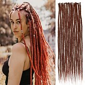 economico Capelli all&#039;uncinetto-paraglame 24 pollici ombre miele biondo estensioni dreadlock dreadlocks intrecciati sintetici single ended estensioni dreadlock falsi per le donne