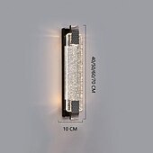 abordables Apliques de pared para interior-LED Crystal Wall Sconce 40/50/60/70cm Bedside Night Light, Cordless Modern Indoor Wall Light, Dimmable Wall Sconces Lighting Brass Wall Light for Bathroom Hallway Kitchen Mirror 110-120V