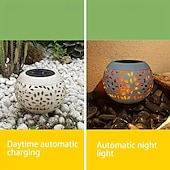 baratos Luzes e lanternas de caminho-Mesa solar ao ar livre luzes do jardim dança cintilação chama lâmpada retro lâmpada de metal para pátio jardim caminho quintal decoração iluminação 1x