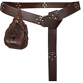 abordables Accesorios y más-Medieval Cinturón Vikingo Hombre Mujer Unisexo Celta Vikingo Fantasía Víspera de Todos los Santos Carnaval Mascarada Rendimiento LARP Adulto Cinturón Maleta