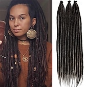 economico Capelli all&#039;uncinetto-paraglame 24 pollici ombre miele biondo estensioni dreadlock dreadlocks intrecciati sintetici single ended estensioni dreadlock falsi per le donne