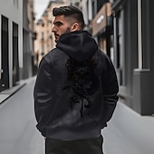 economico felpe 3d da uomo-Per uomo Costumi scheletro Serpente Felpa con cappuccio Felpe Felpa Felpa con cappuccio Manica lunga Felpa con cappuccio Con cappuccio Punk gotico Stampa 3D Feste Per eventi Abbigliamento di strada
