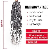 voordelige Gehaakt Haar-faux locs gehaakt haar 18inch godin locs gehaakt haar 6packs grijs locs gehaakt haar zachte locs krullende uiteinden dreadlock gehaakte locs synthetische gehaakte vlechten