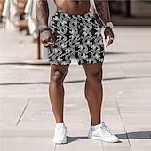 cheap Animals &amp; Birds-Men&#039;s Dragon Swim Shorts Board Shorts Swimming Trunks Mid Waist Punk &amp; Gothic Vacation Party Holiday Drawstring with Mesh lining Elastic Waist Designer Clothing Apparel