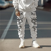 preiswerte Sweatpants-Herren Punk Gothic Schlange Jogginghose Trainingshose Jogginghose Jogger Hosen Hose 3D-Druck Mittlere Taillenlinie Party Strasse Urlaub Frühling Herbst Regular Fit Mikro-elastisch
