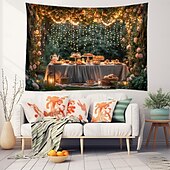 billige landskapsteppe-middag i blomster hengende billedvev veggkunst stor billedvev veggmaleri dekor fotografi bakteppe teppe gardin hjem soverom stue dekorasjon