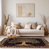 preiswerte Wohn- und Schlafzimmerteppiche-Baum des Lebens, Vintage-Boho-Teppich, Küchenmatte, rutschfeste, ölbeständige Bodenmatte, Wohnzimmerteppich, Innen- und Außenmatte, Schlafzimmerdekoration, Badezimmermatte, Eingangsteppich, Fußmatte