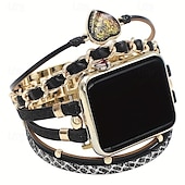 זול להקות Apple Watch-חבל קלוע בעבודת יד מותאם ל רצועת השעון של Apple Watch 38mm 40מ&quot;מ 41mm 42mm 44 מ&quot;מ 45 מ&quot;מ קלוע עור בד רצועת שעון חלופית ל iwatch Series 9 8 7 6 5 4 3 2 1 SE