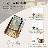 Недорогие пейзаж гобелен-цветы на окне настенный гобелен настенное искусство большой гобелен фреска декор фотография фон одеяло занавеска для дома спальня гостиная украшения