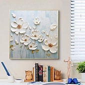 abordables Peintures fleurs/botaniques-impressionnisme abstrait couteau à palette fleurs art mural peint à la main 3d peinture florale à la main coloré 3d peintures texturées peintures décoratives modernes sans cadre