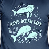 preiswerte Hobby T-Shirts-Herren Grafik Tiermotiv Delphin T Shirt Kurzarm T-Shirt 3D-Druck Rundhalsausschnitt Hemd Urlaub Täglich Lässig Sport im Freien Ferien Ausgehen Schwarz Blau Braun Frühling &amp; Sommer Bekleidung S M L XL