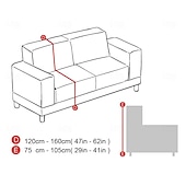 preiswerte Sofabezug-Stretch-Sofabezug, Schonbezug, Jacquard, elastisch, Sofagarnitur, Sessel, Loveseat, 4- oder 3-Sitzer, L-Form, grau, botanische Pflanzen, weich, strapazierfähig, waschbar