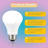 economico Luci intelligenti-lampadina a led rgb e27 lampadina che cambia colore con telecomando 5w / 10w 16 scelte di colore lampadina dimmerabile multicolore per la camera da letto della festa a casa
