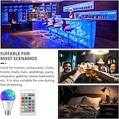 economico Luci intelligenti-lampadina a led rgb e27 lampadina che cambia colore con telecomando 5w / 10w 16 scelte di colore lampadina dimmerabile multicolore per la camera da letto della festa a casa