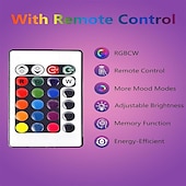 economico Luci intelligenti-lampadina a led rgb e27 lampadina che cambia colore con telecomando 5w / 10w 16 scelte di colore lampadina dimmerabile multicolore per la camera da letto della festa a casa
