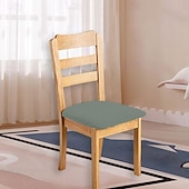 levne Potah na jídelní židli-4 ks strečové žakárové potahy sedadel na židle vodoodpudivý potah na polštáře na židle, snímatelné pratelné potahy na jídelní židle proti prachu potahy na jídelní židle potahy na sedák