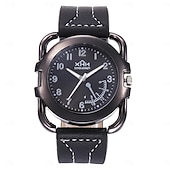 baratos Relógios Quartz-Conjunto de Presentes Masculino de 6 Peças com Caixa Cinto de Couro Carteira Gravata Abotoaduras Relógio Caneta