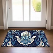 preiswerte Fußmatten-Hamsa-Hand-Ramadan-Fußmatte, Fußmatten, waschbare Teppiche, Küchenmatte, rutschfester, ölbeständiger Teppich, Innen- und Außenmatte, Schlafzimmerdekoration, Badezimmermatte, Eingangsteppich