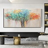 abordables peintures à l&#039;huile d&#039;arbre-Peinture à l&#039;huile d&#039;arbre de vie abstraite de haute qualité, peinte à la main, colorée, faite à la main, pour salon