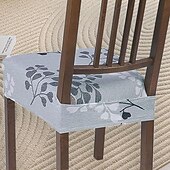 baratos Capa para Cadeira de Jantar-Capas elásticas para assento de cadeira, 4 peças, capa de almofada com estampa floral, capas removíveis e laváveis para cadeiras de jantar, anti-poeira, capas para cadeiras de sala de jantar, capas