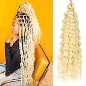 abordables Crocheter les cheveux-2 pack océan vague profonde crochet cheveux 16 pouces bouclés tressage cheveux pour crochet tresses déesse locs crochet cheveux dreadlock extensions