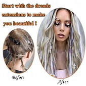 economico Capelli all&#039;uncinetto-paraglame 24 pollici ombre miele biondo estensioni dreadlock dreadlocks intrecciati sintetici single ended estensioni dreadlock falsi per le donne