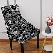 Stretch Wingback Chair Cover Slipcover Floral Printed,Reusable Arm Chair Protector Cover for Dining Room Banquet Home Decor Spandex Fabric Machine Washable Hand Washable 19