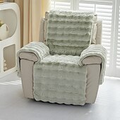 preiswerte Sofabezug-Weicher Plüschsofabezug, Liegestuhlbezug, dicker, zotteliger, flauschiger Sofabezug, 4-teiliges Set, rutschfester Sofabezug, Möbelschutz für Kinder und Haustiere